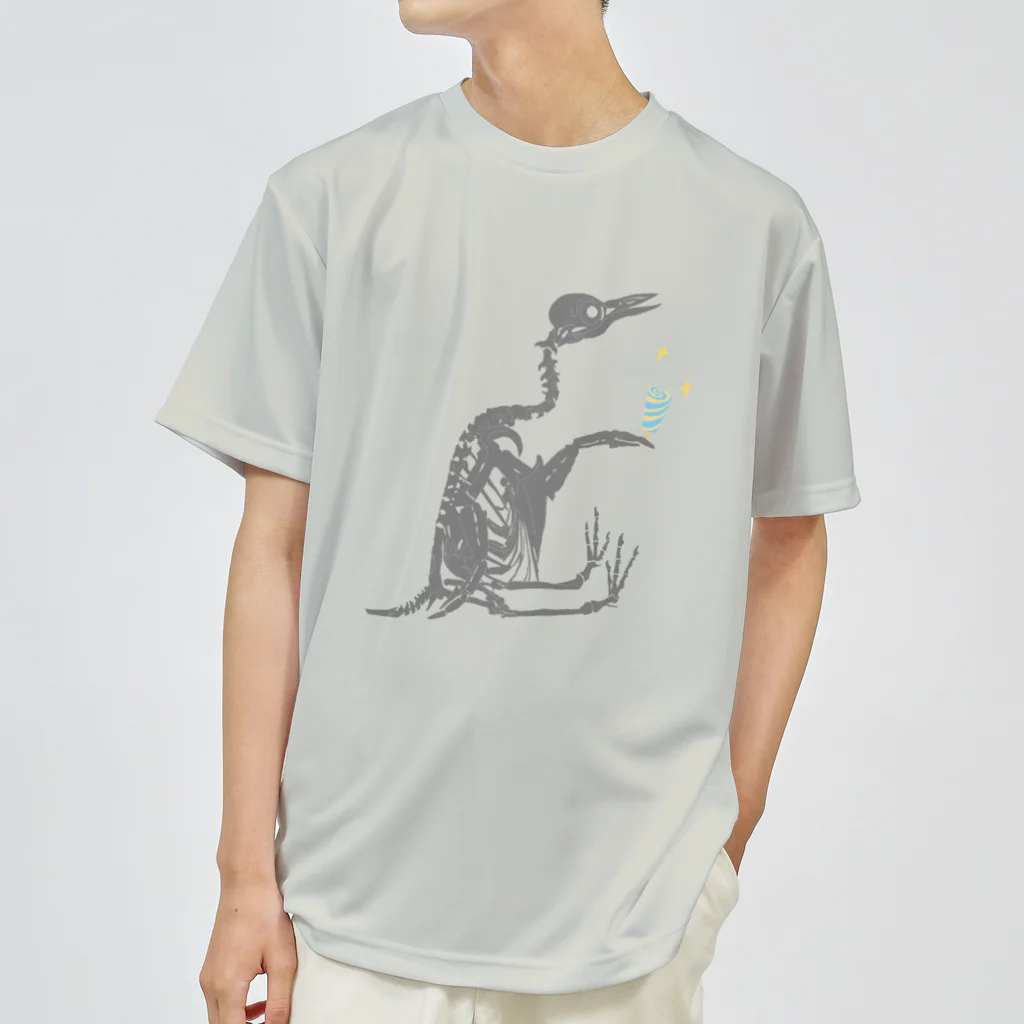 マツザキユキのおすわり骨ちゃん ドライTシャツ