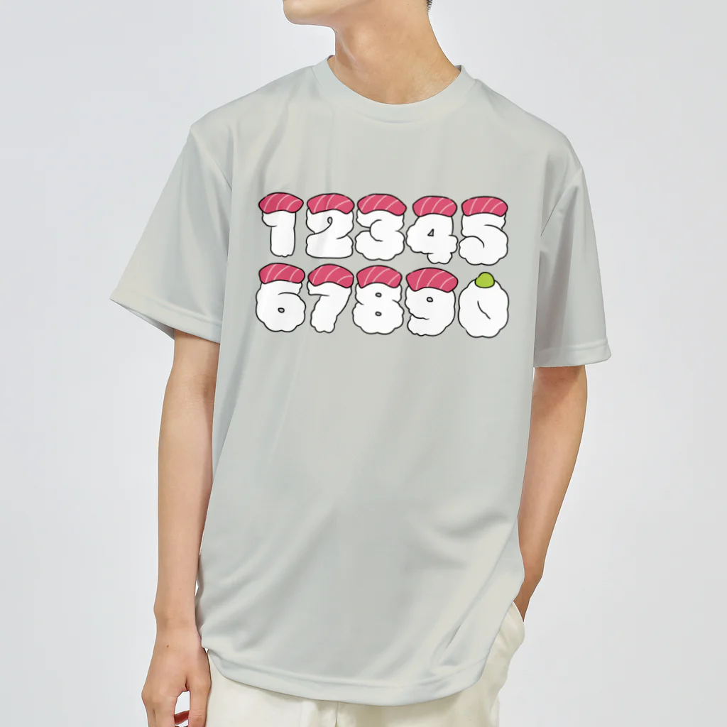9bdesignのスシ・ナンバーズ ドライTシャツ