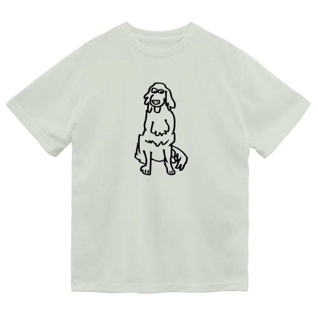 Tamazon8のふざけた顔した犬 ドライTシャツ