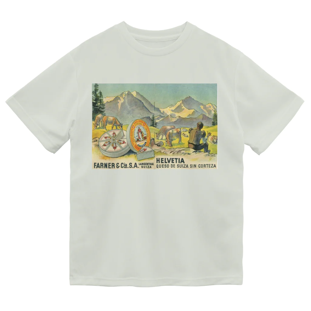 YS VINTAGE WORKSのスペインで販売されたスイスチーズ 1950年代　リトグラフ ドライTシャツ