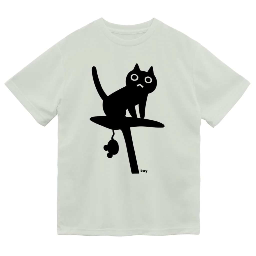 KOGUMA Factory SHOPのサドルねこ・ブラック ドライTシャツ