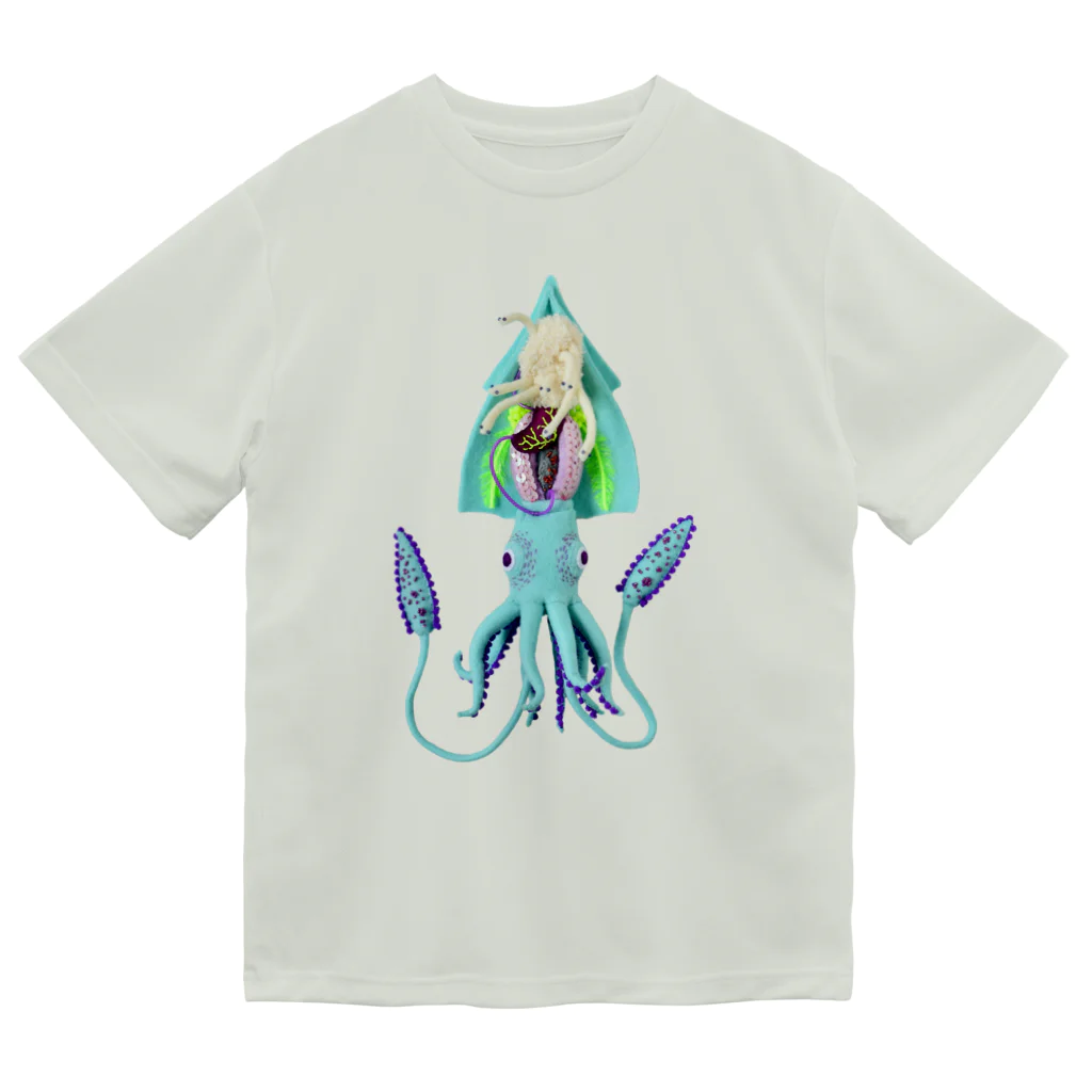 水島ひねのイカの解剖標本 Dry T-Shirt