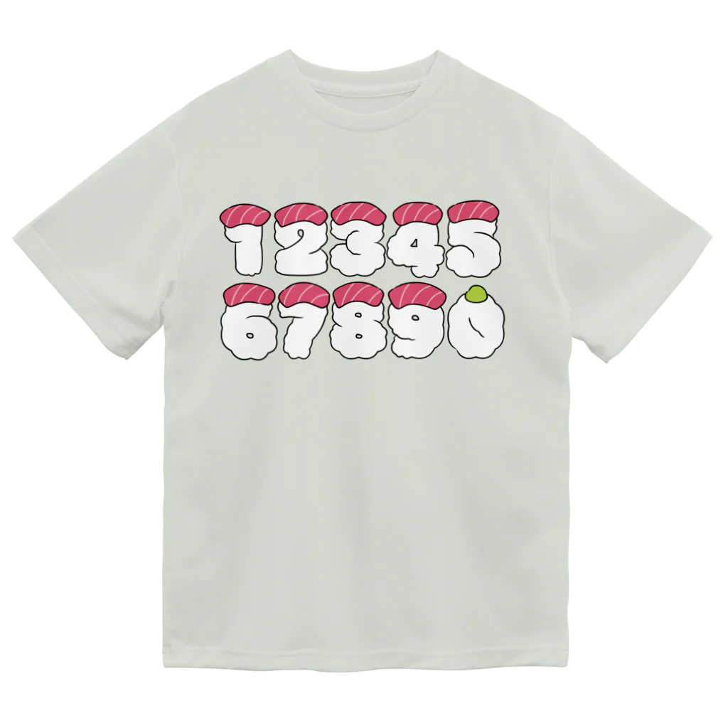 9bdesignのスシ・ナンバーズ ドライTシャツ