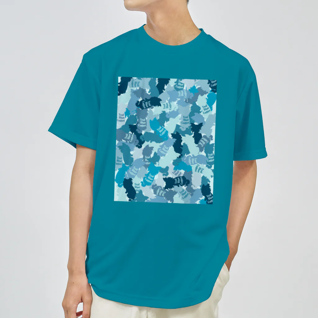 Teal Blue Coffeeのhide-and-seek Dry T-Shirt