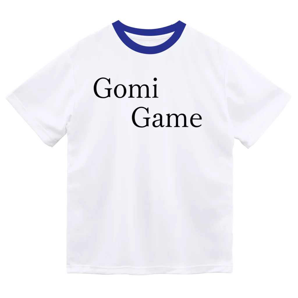 何屋未来 / なにやみらいのGomiGame 黒文字 ドライTシャツ