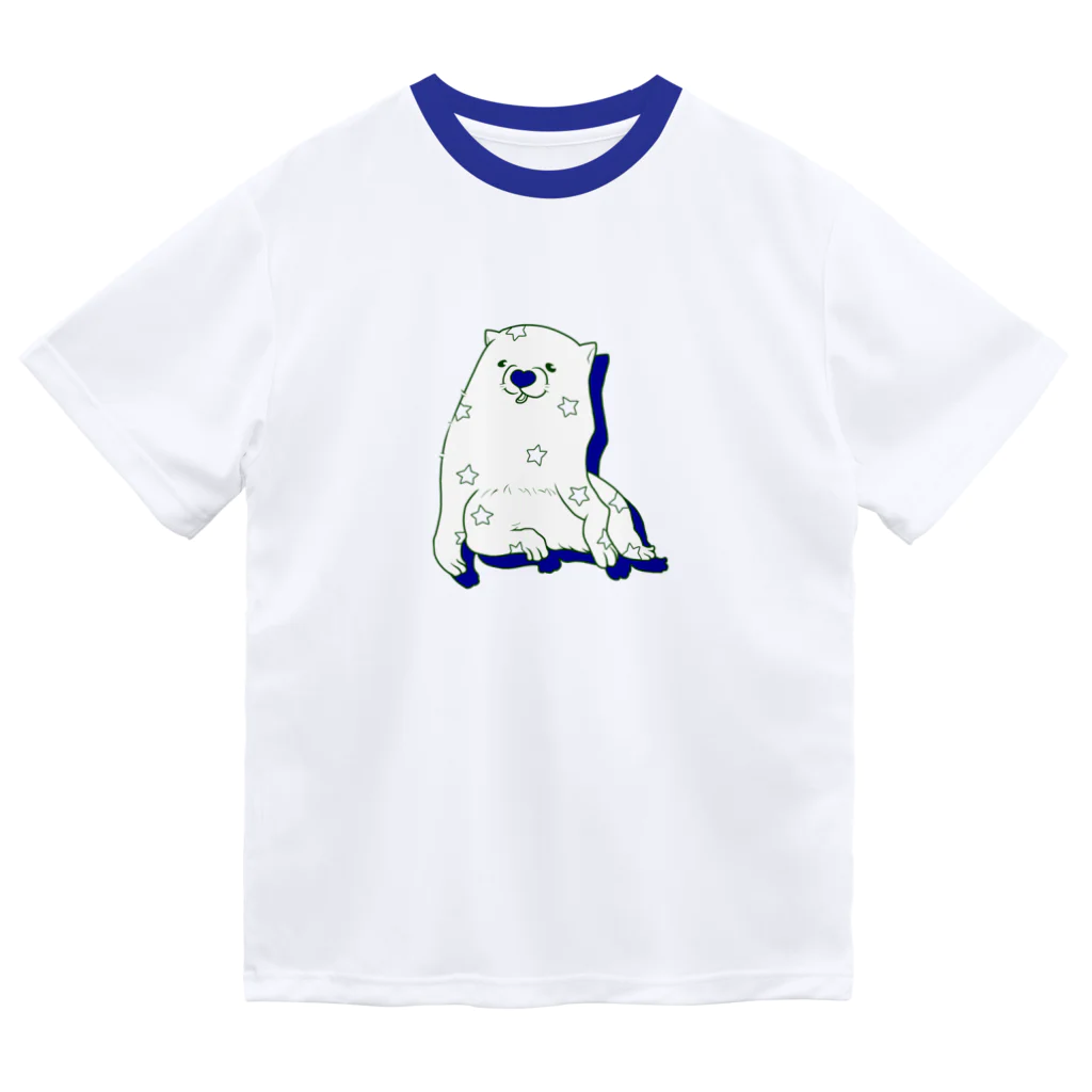 mugioのあの犬/パチパチ ロイヤルブルー ドライTシャツ