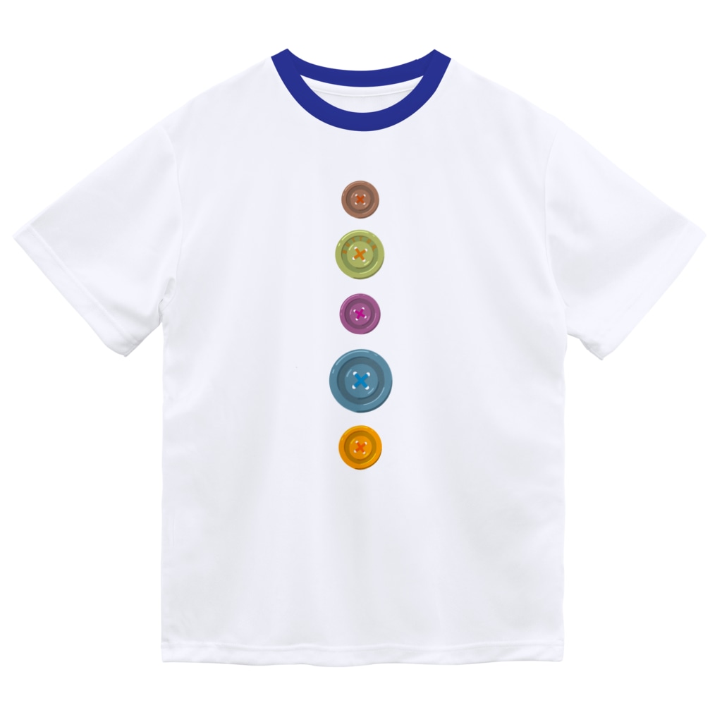yocheese111のボタン付き Dry T-Shirt