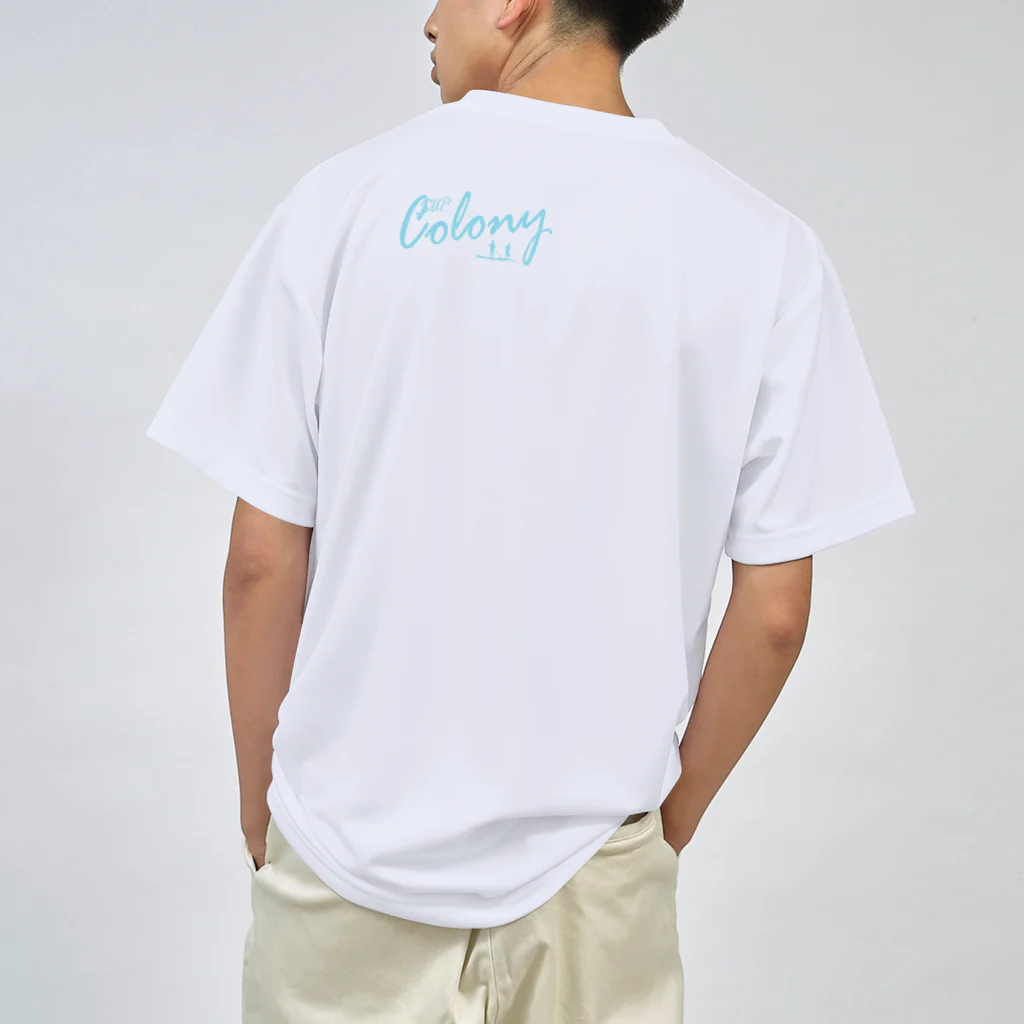 SUP-ColonyのSUP Colony Dry Tee Light Blueロゴ ドライTシャツ