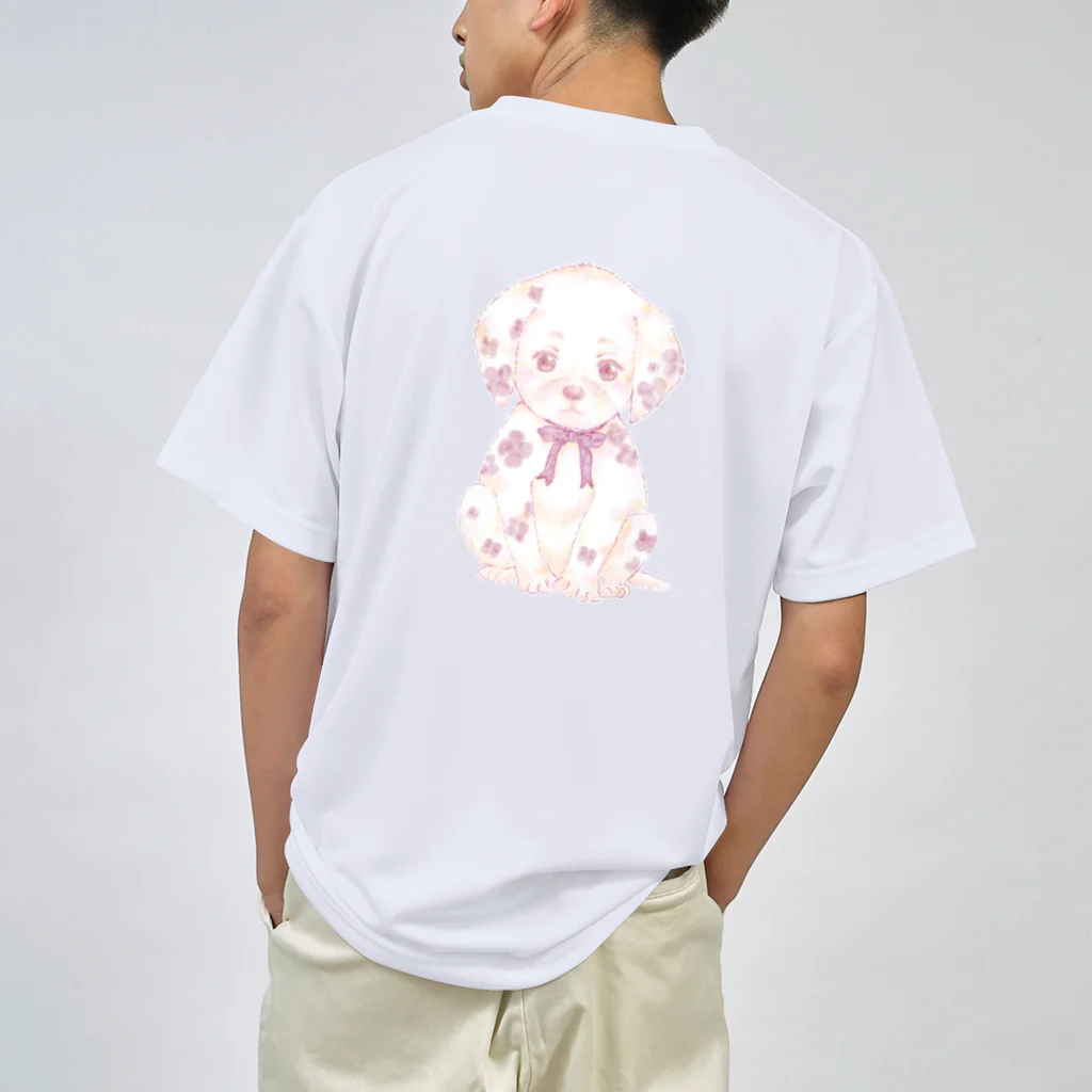 つぴつぴシジュウカラのCute spotted Dalmatian Dry T-Shirt