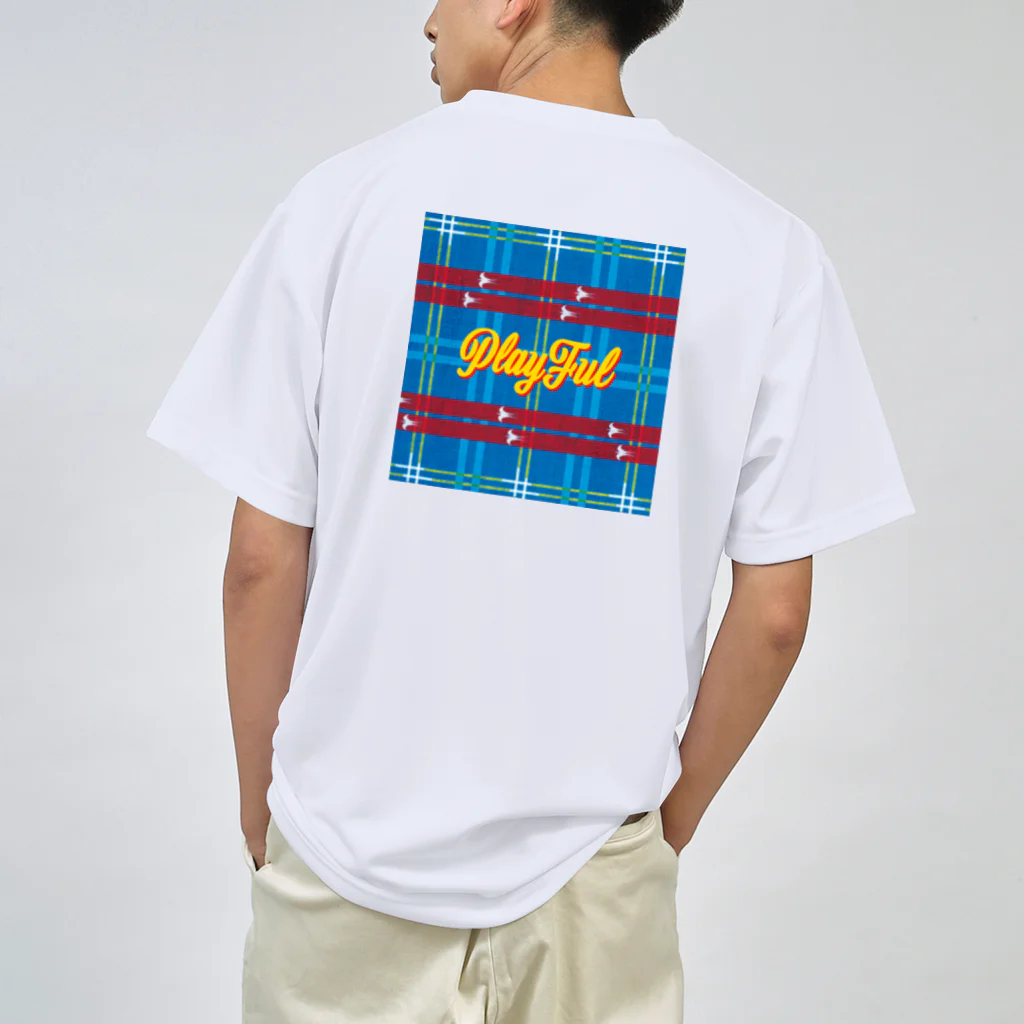 PLAYFULの琉球絣 ドライTシャツ