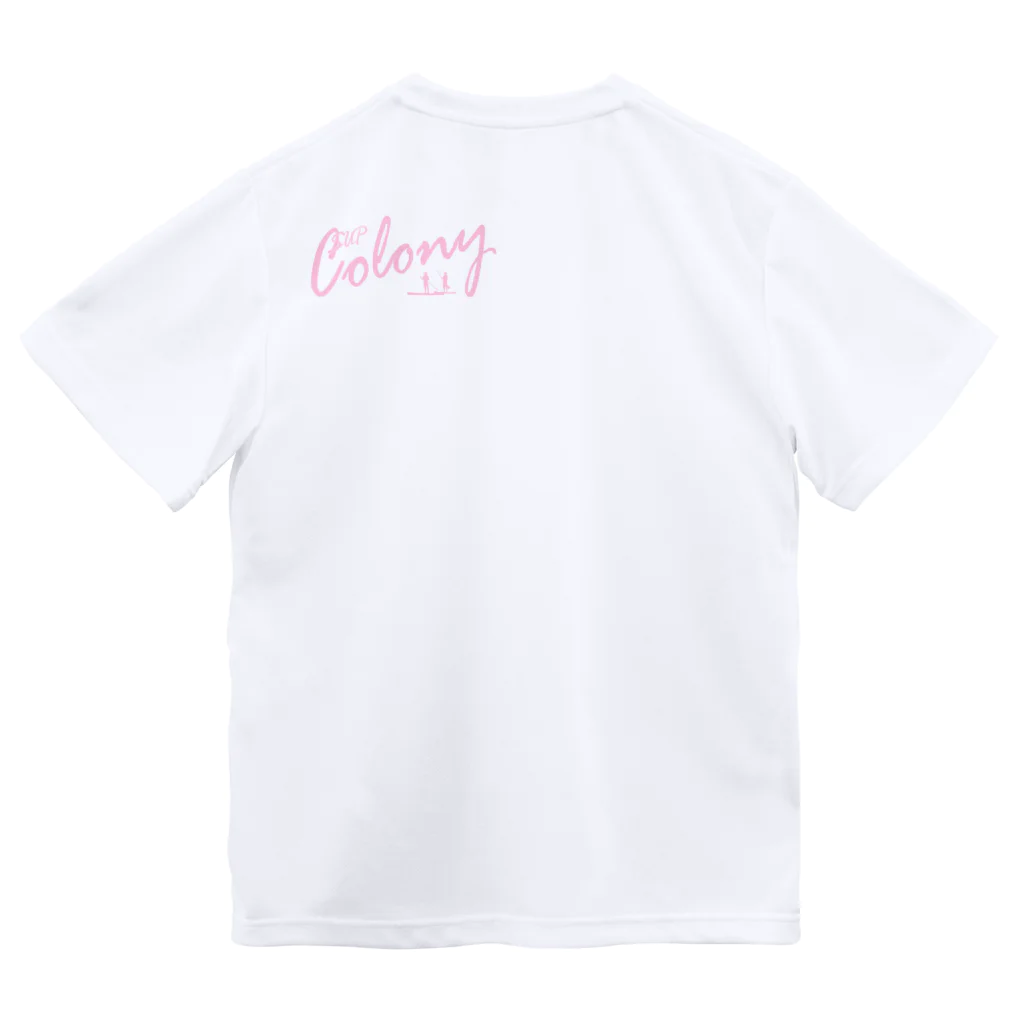 SUP-ColonyのSUP Colony Dry Tee Pinkロゴ ドライTシャツ