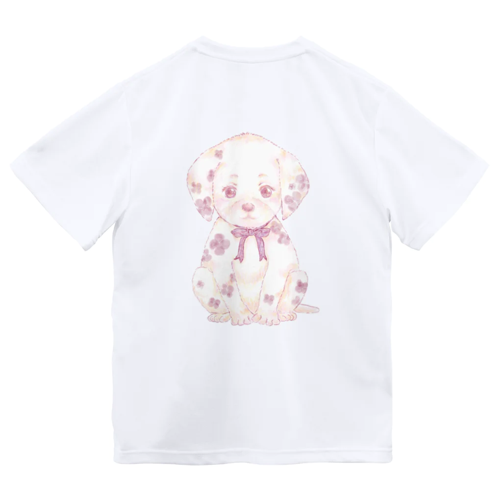 つぴつぴシジュウカラのCute spotted Dalmatian Dry T-Shirt