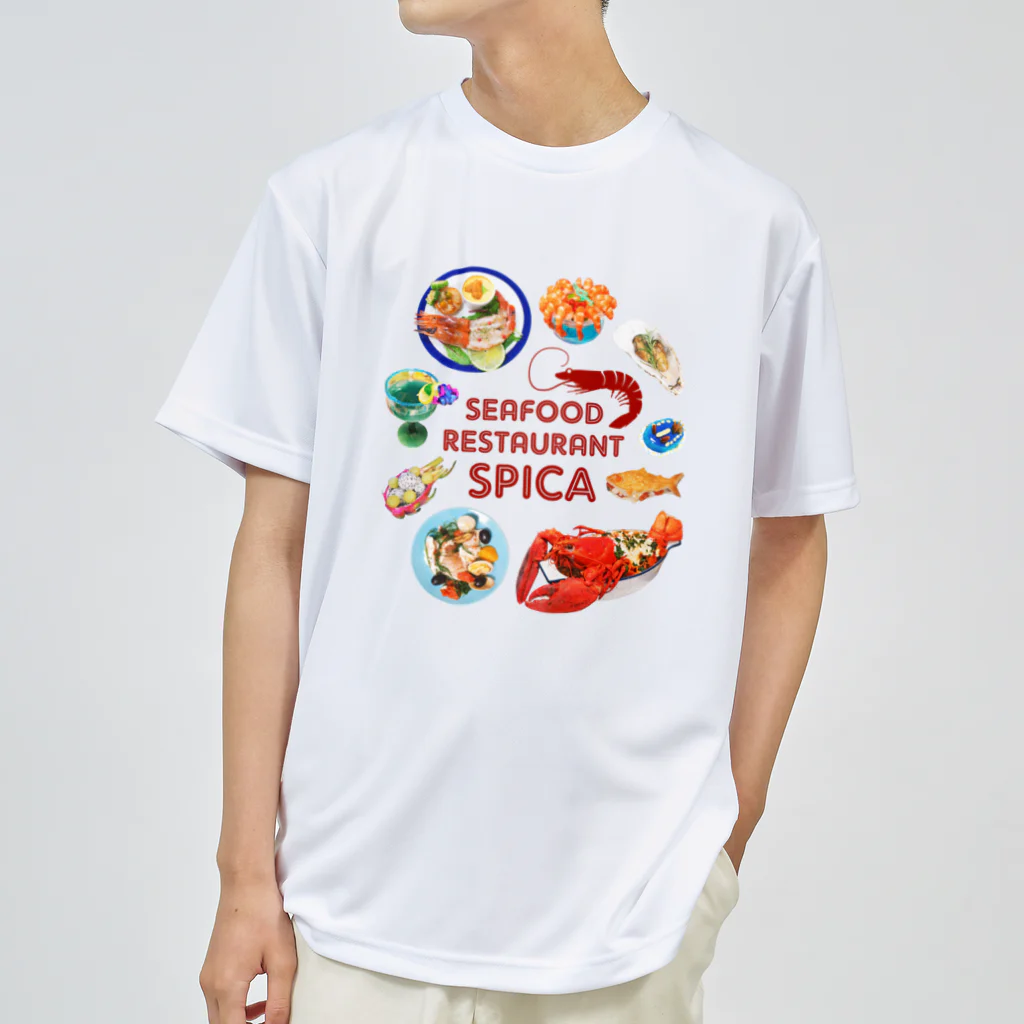 spicaのシーフードレストラン スピカ ドライTシャツ