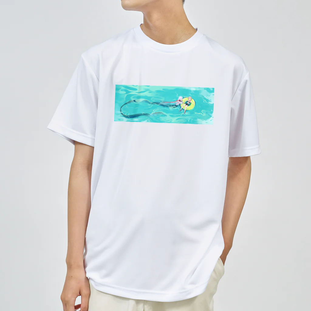 UmiUchiの人魚と少女 ドライTシャツ