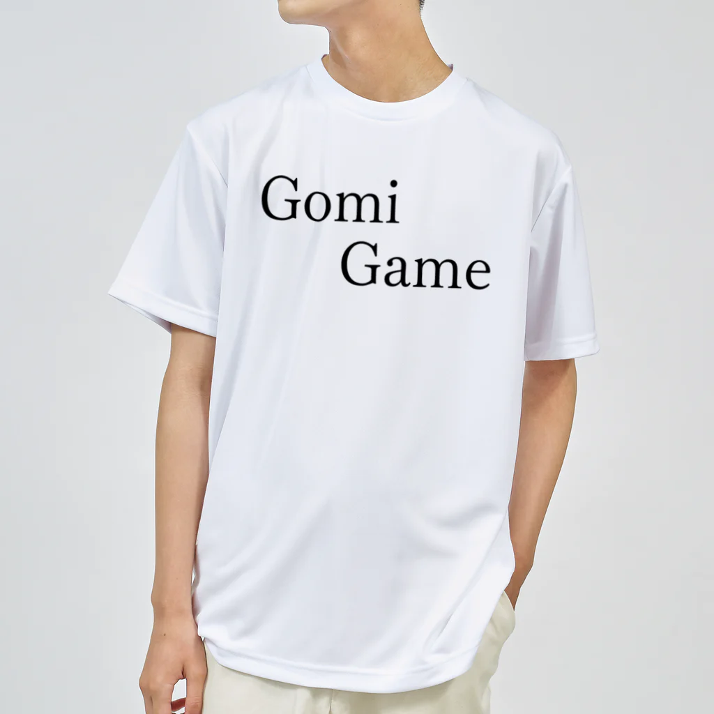 何屋未来 / なにやみらいのGomiGame 黒文字 ドライTシャツ