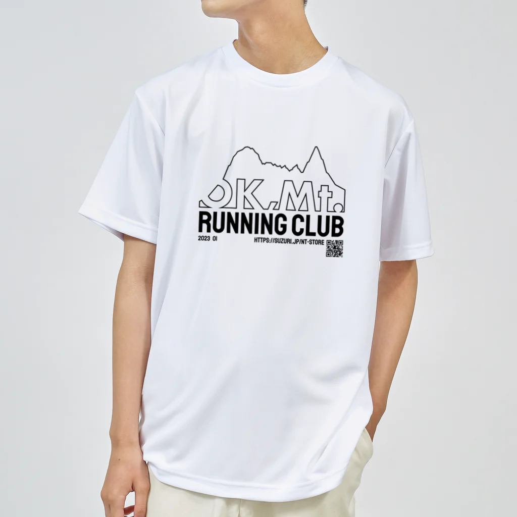 NT STOREのOK,Mt.RUNNING CLUB_BLACK PRINT ドライTシャツ