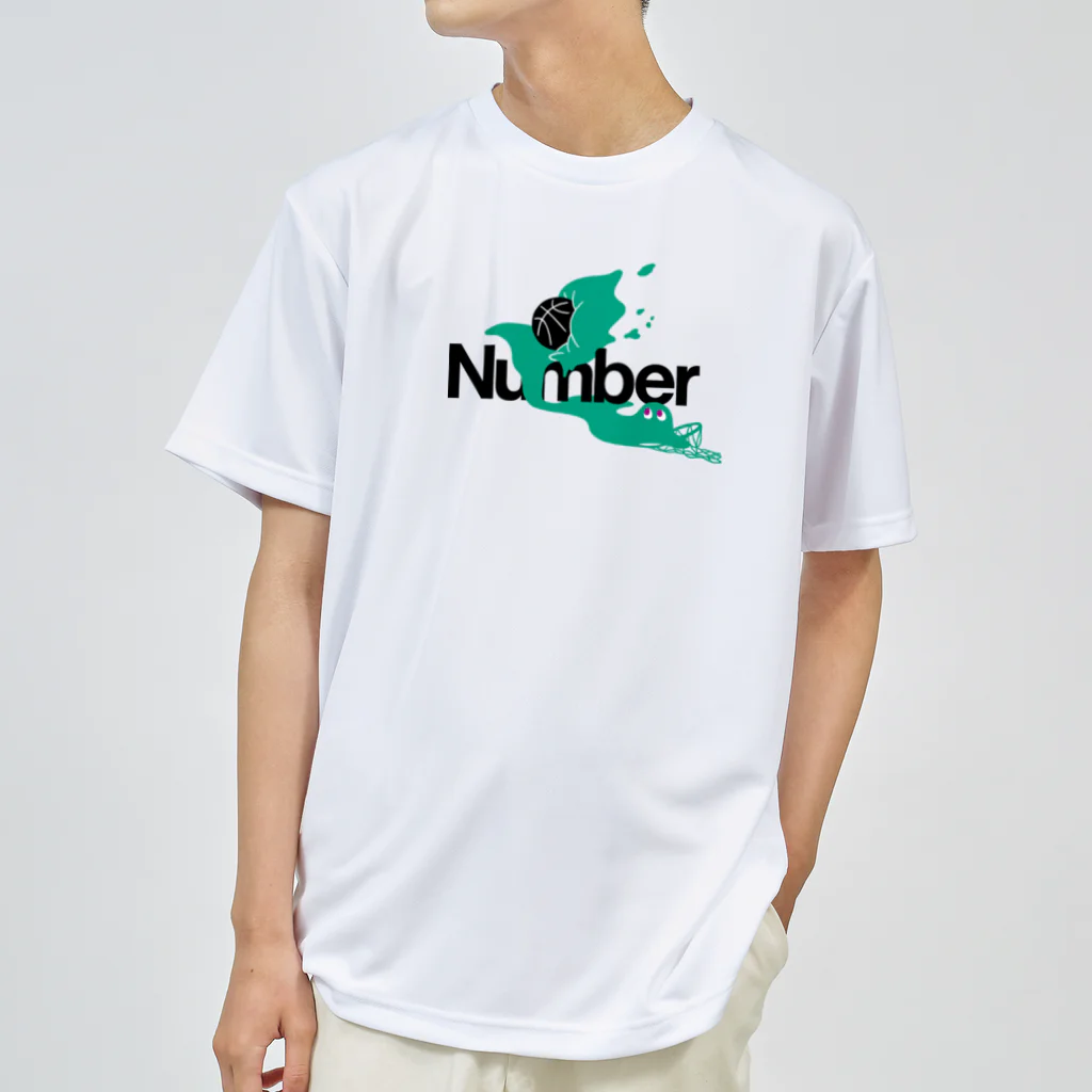 Numberグッズ部（仮）のNumberオバケ バスケグリーン Dry T-Shirt