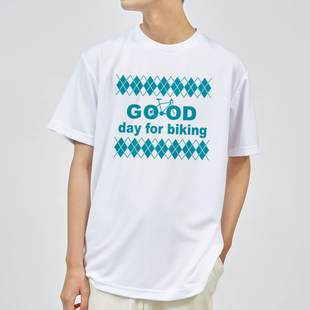 キッズモード某のチャリロゴアーガイル(mint) ドライTシャツ