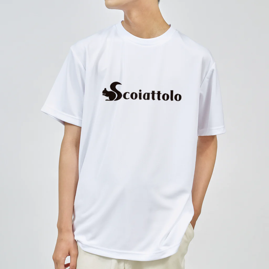 りすのしっぽのScoiattolo（りす）_Black Dry T-Shirt