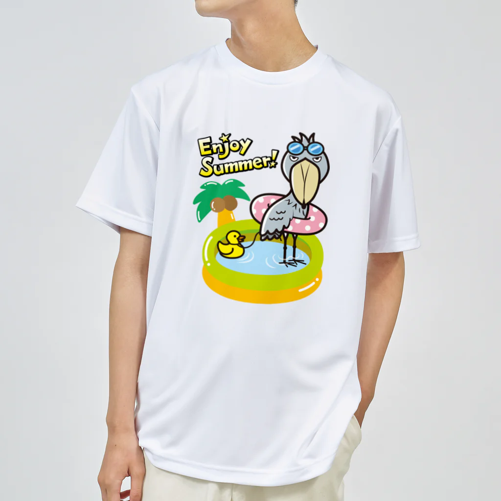 ハシビロ☆SHOPのハシビロコウのEnjoy summer! Dry T-Shirt