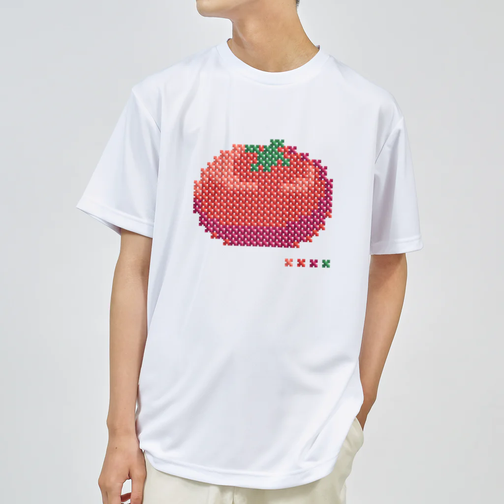 鰯のちりめん雑貨のクロスステッチ風トマト ドライTシャツ