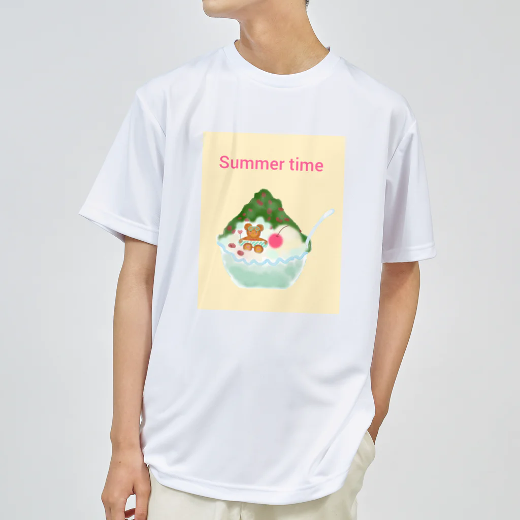 merryG    のモコモコのくま  サマータイム  かき氷 ドライTシャツ