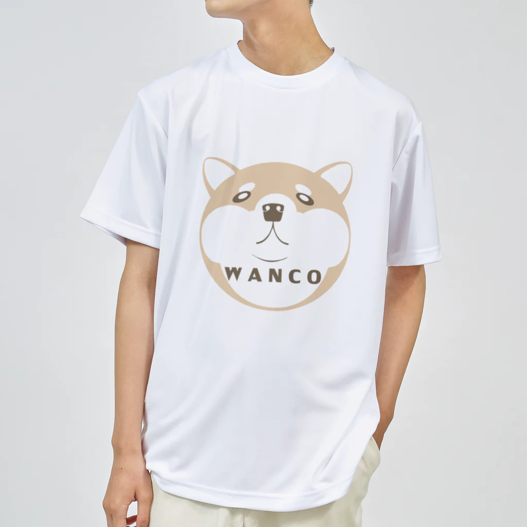 えのもり雑貨店のWANCO(茶) ドライTシャツ