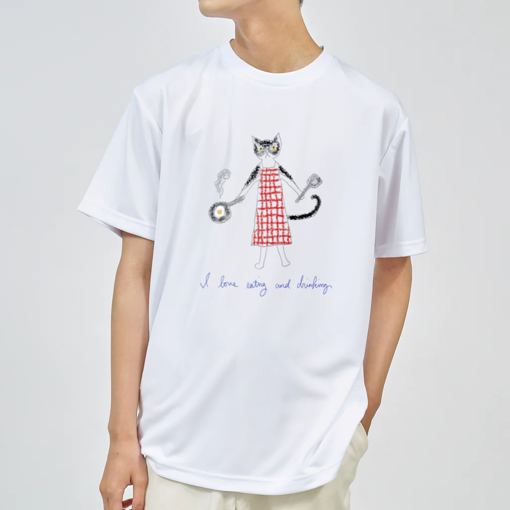 レモンスカッシュの泡のクッキングキャット ドライTシャツ