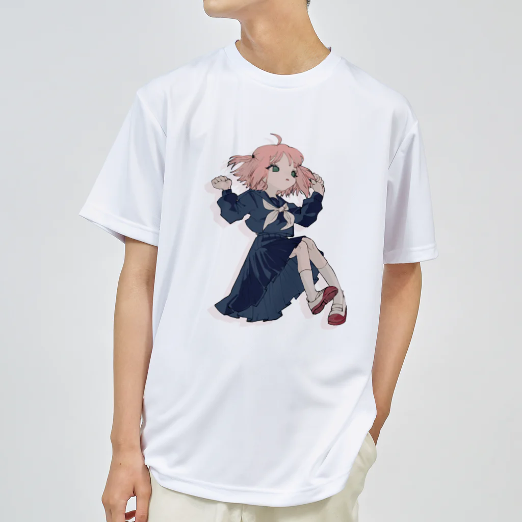 浅葱⑨良乃のほっぷすてっぷセーラー少女 ドライTシャツ