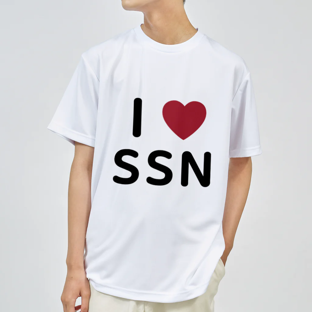 けぬしぬのI ♡ SSN ドライTシャツ