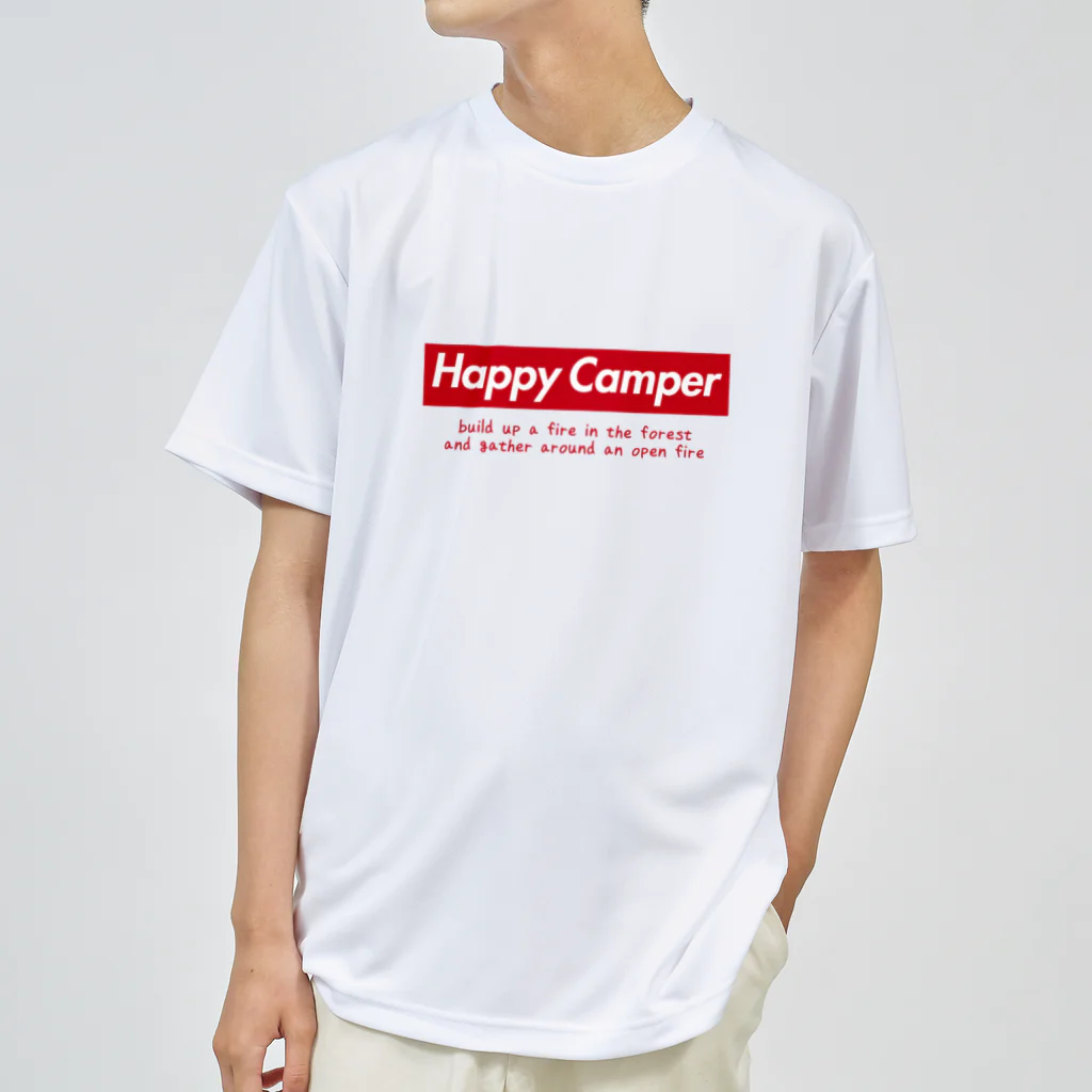 go campingのHappy Camper（red） ドライTシャツ