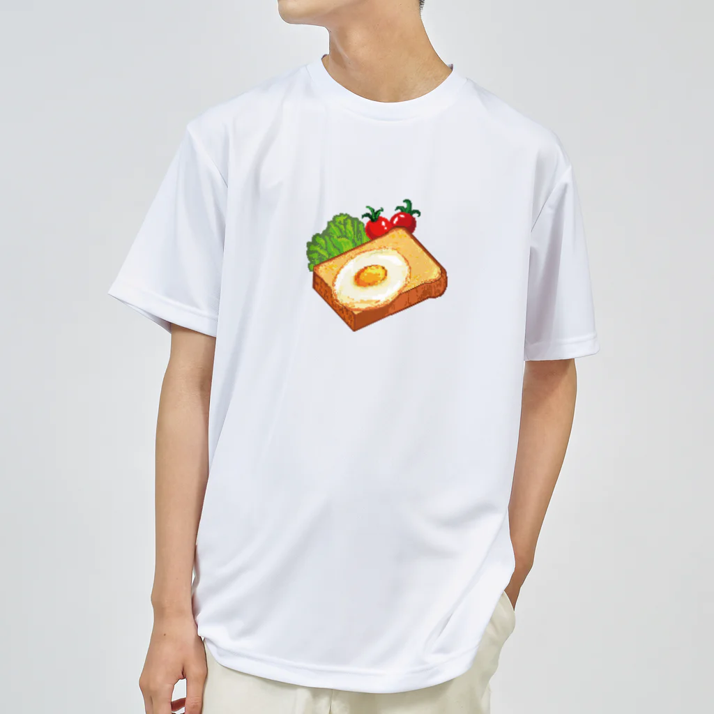 Wonder Bird Forestのピクセル・目玉焼きトースト ドライTシャツ