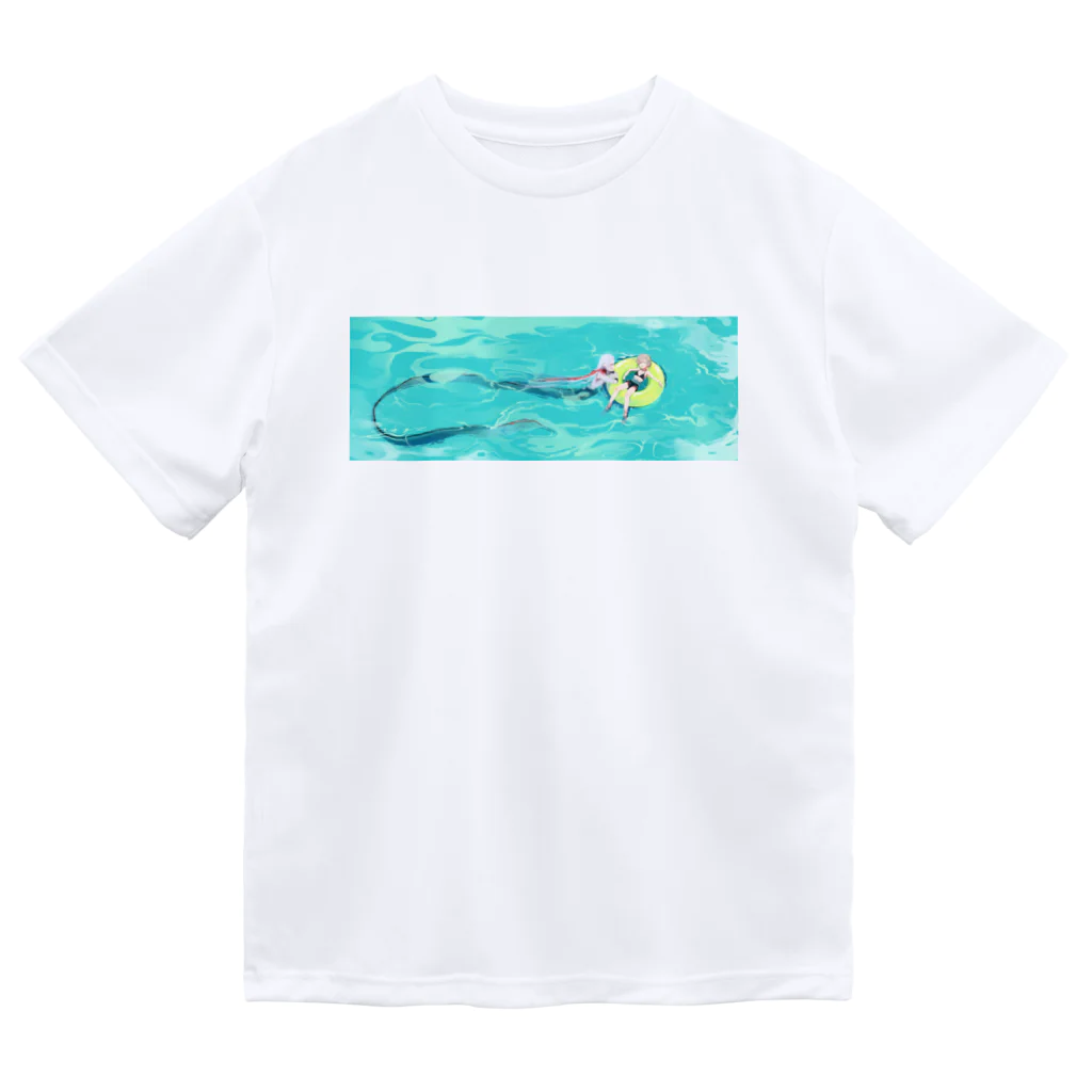 UmiUchiの人魚と少女 ドライTシャツ