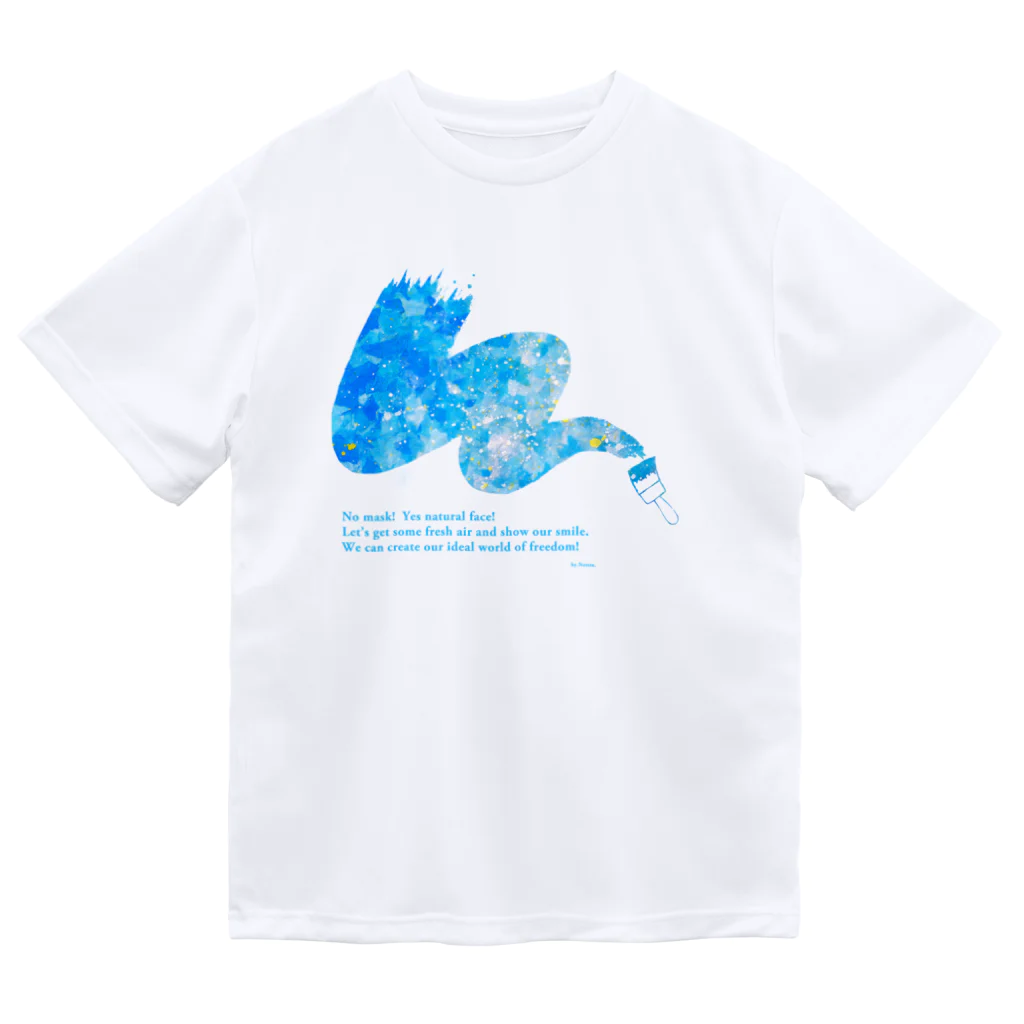 Nattsu.のアートショップの爽やか ペイントデザイン　Clear ノーマスク ドライTシャツ