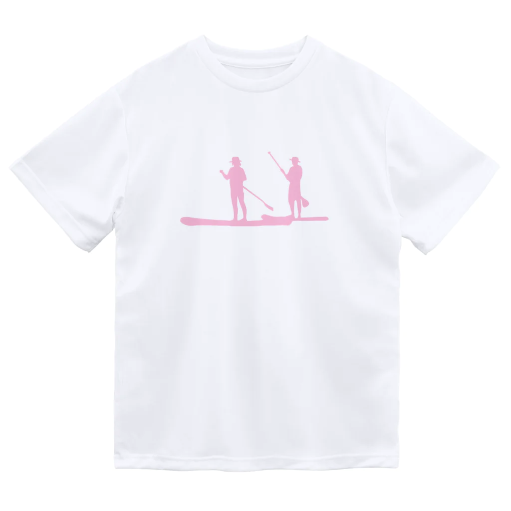 SUP-ColonyのSUP Colony Dry Tee Pinkロゴ ドライTシャツ