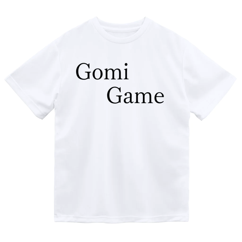 何屋未来 / なにやみらいのGomiGame 黒文字 ドライTシャツ