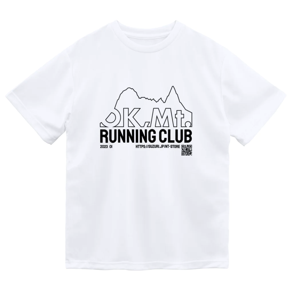 NT STOREのOK,Mt.RUNNING CLUB_BLACK PRINT ドライTシャツ
