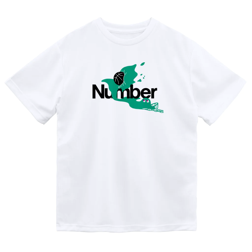 Numberグッズ部（仮）のNumberオバケ バスケグリーン Dry T-Shirt