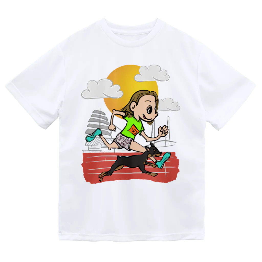 ミニピン クラブ minipin clubのMarathon ピンシャー♪ ドライTシャツ