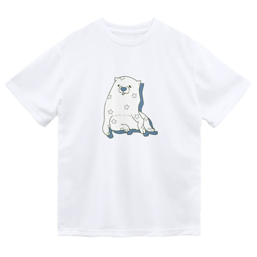 mugioのあの犬/パチパチ スカイグレー ドライTシャツ