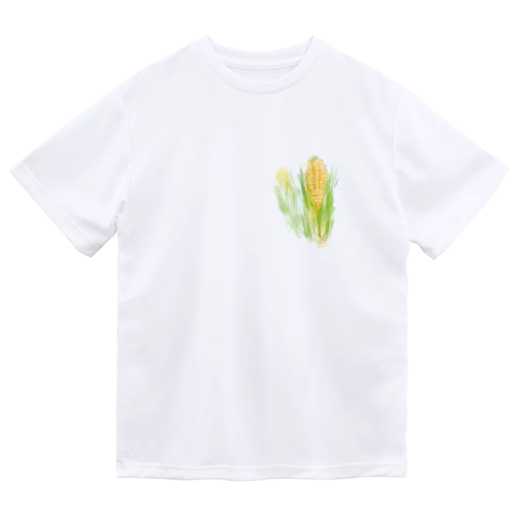 akane_art（茜音工房）のベジタブルT（トウモロコシ） Dry T-Shirt