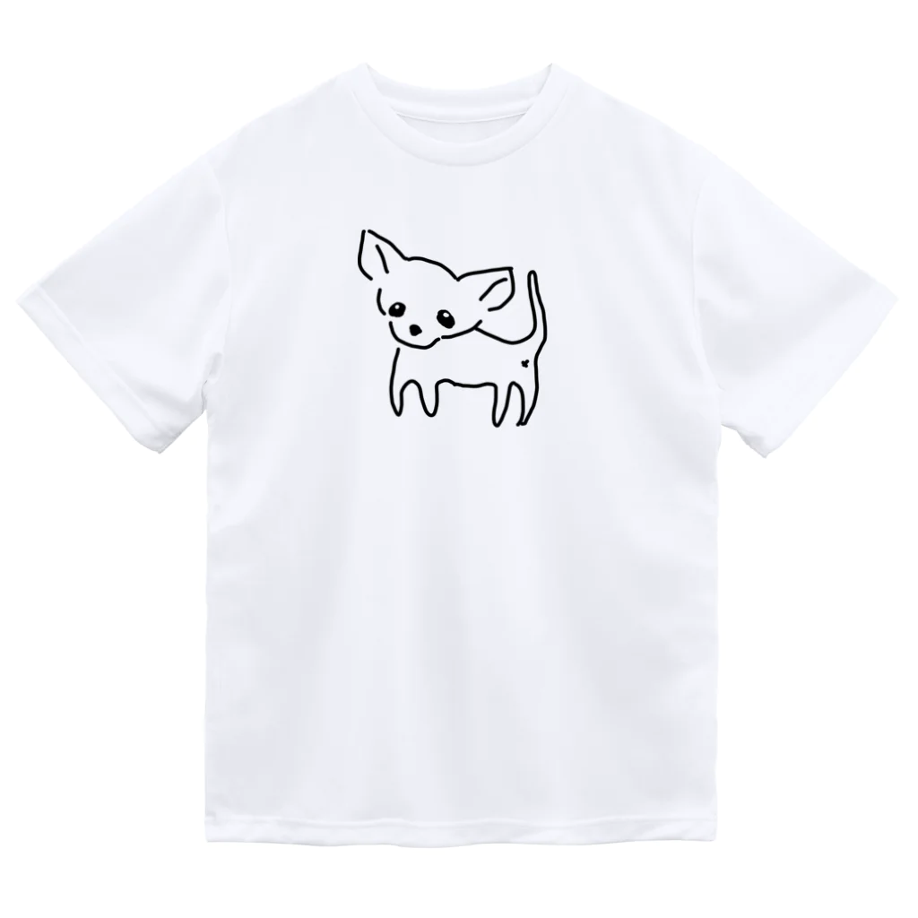 akane_art（茜音工房）のゆるチワワ（クリア） ドライTシャツ