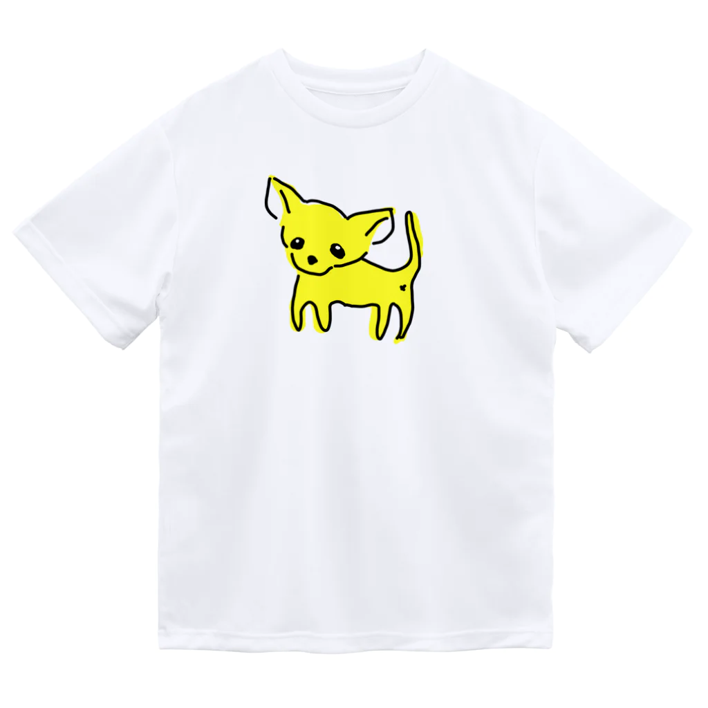 akane_art（茜音工房）のゆるチワワ（イエロー） Dry T-Shirt