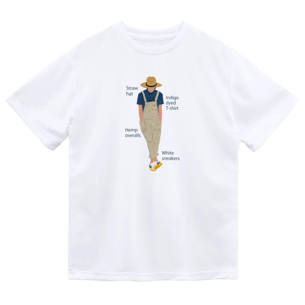キッズモード某の麦わらの青年にアイテムロゴをそえて Dry T-Shirt