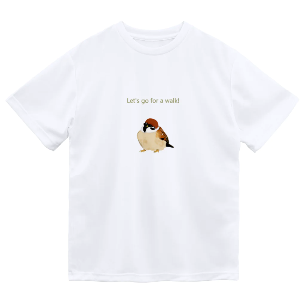 PERIDOTのお散歩スズメ３ Dry T-Shirt