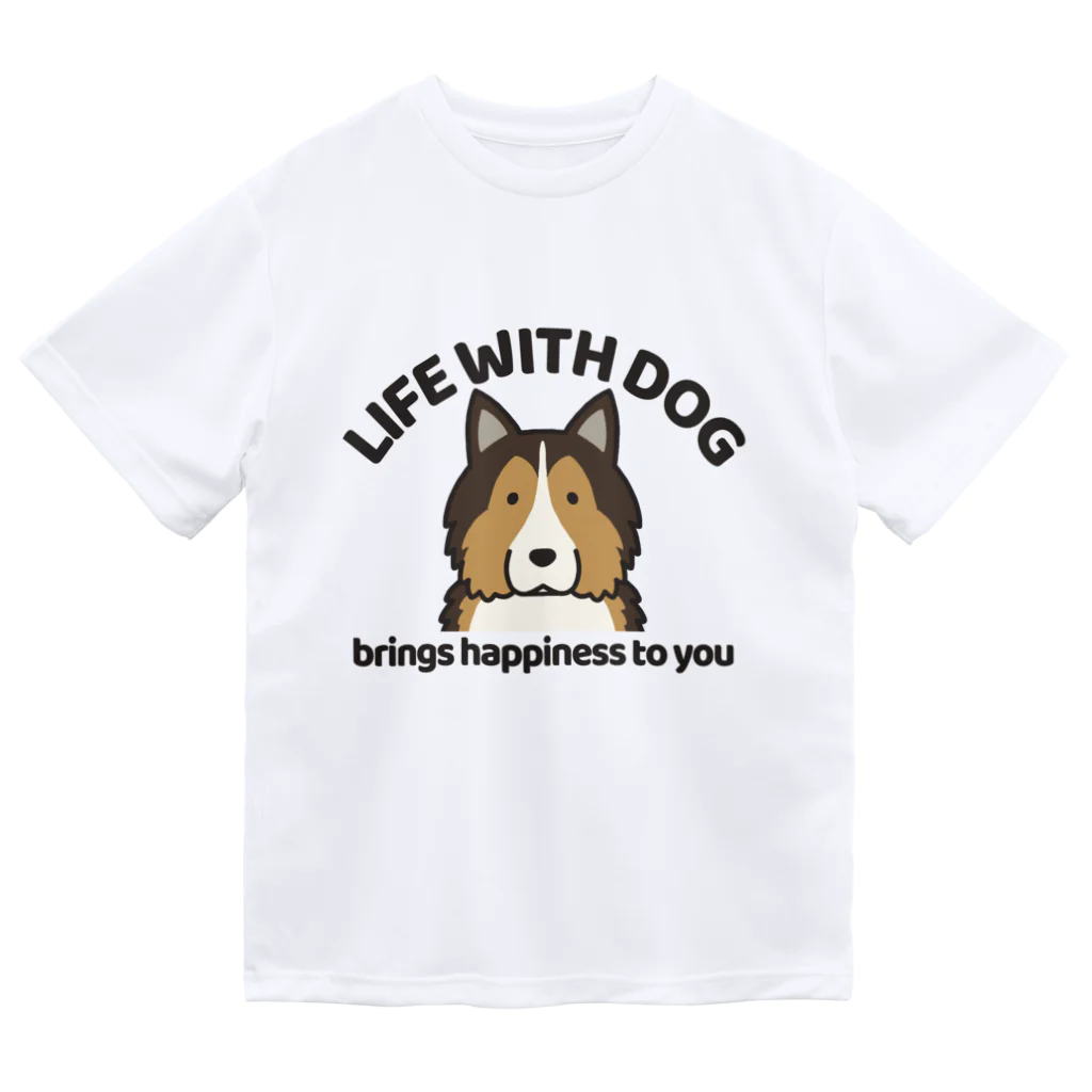 efrinmanの犬と共に(シェルティ)  ドライTシャツ