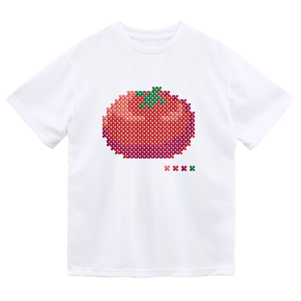 鰯のちりめん雑貨のクロスステッチ風トマト ドライTシャツ