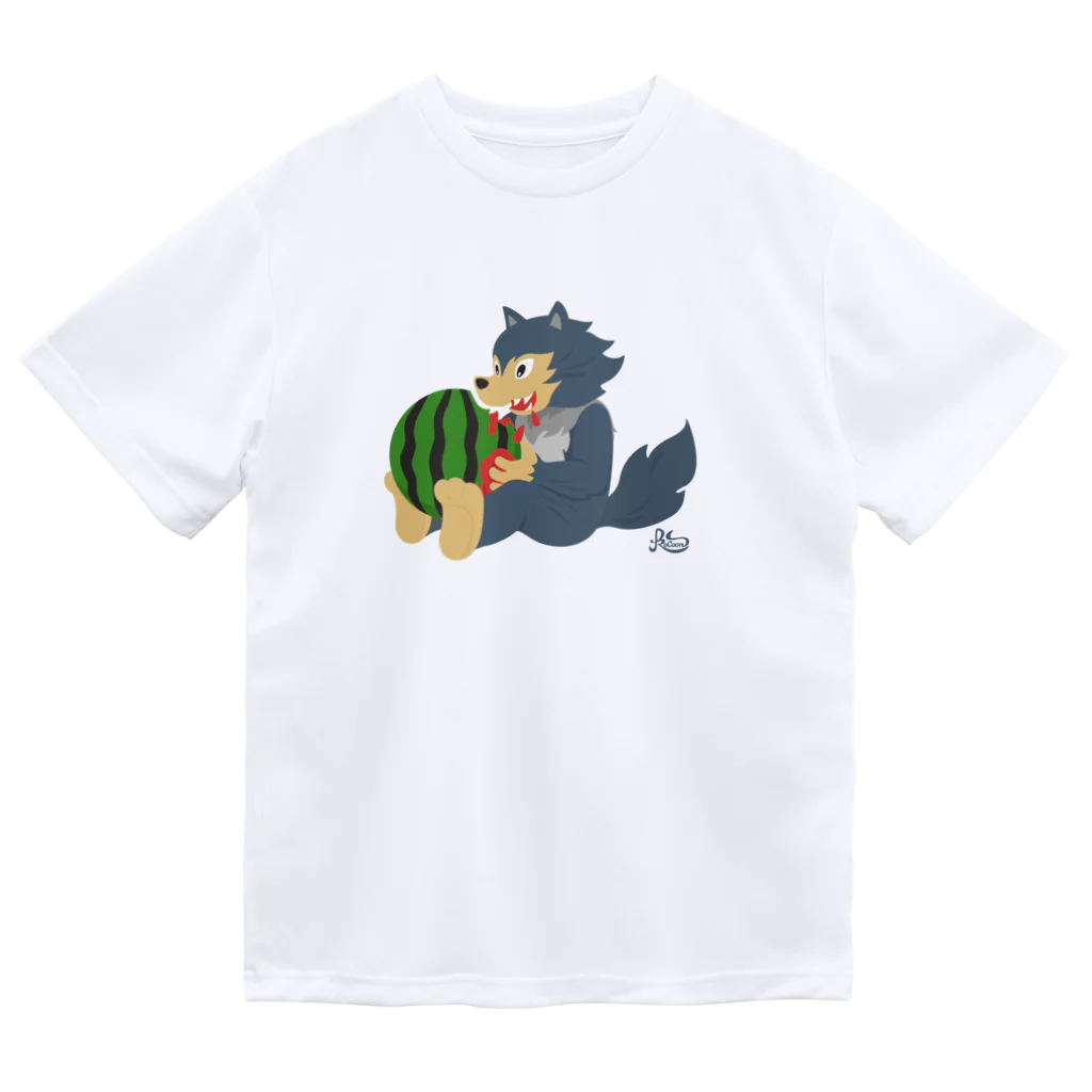 kocoon（コクーン）のスイカをかじるオオカミ ドライTシャツ