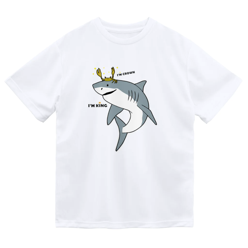 シロクマ商店のサメキング ドライTシャツ
