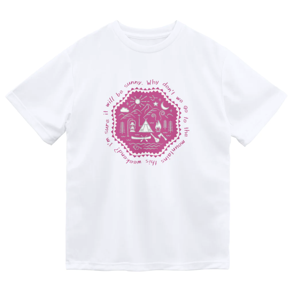 go campingのcamp site（peach） ドライTシャツ